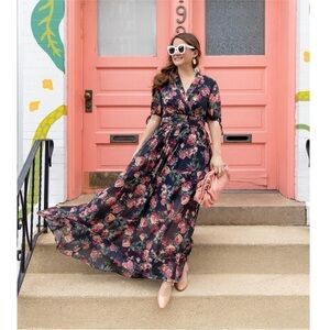 Gal Meets Glam Rosalie maxi dress sz 6